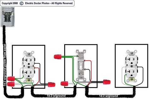 electrical layout from junction box to light switch to outlet|switch to outlet wiring diagram.